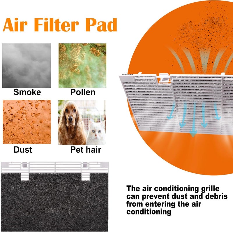 weideer RV A/C Ducted Air Grille for Dometic, Duo-Therm RV Air Conditioner Grille, RV Air Conditioner Cover with RV AC Filter Replacement for Dometic 3104928.019 Polar White 14.1" x 7.7" - Image 4
